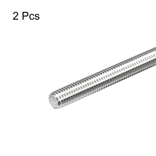 MECCANIXITY Fully Threaded Rod M10 x 500mm 1.5mm Thread Pitch 304 Stainless Steel Right Hand Threaded Rods Bar Studs 2 Pack