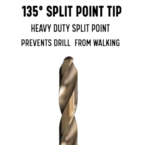 Drill America 25/64" Cobalt Steel Taper Length Drill Bit, DWDTL Series 25/64"
