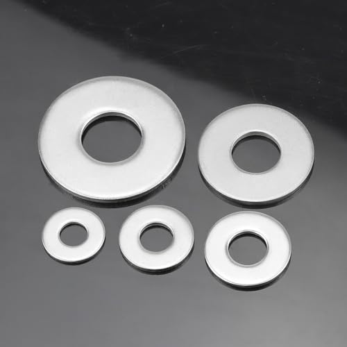 8 pcs 7/8 ID x 2-1/4 OD Stainless Flat Washers USS, 2.25" Outer Diameter, 304 Stainless Steel 18/8 Metal Washers, Fits 7/8" Screws and Bolts, Bright Finish Silver 8