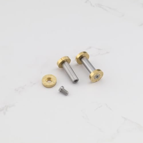 10Pcs M4 Handle Screws Nuts Handle Bolt Rivets Screw Stainless Steel Shaft Rivets for Tactical Driving Kni-VES Total Lenght 17mm, HP662-AW