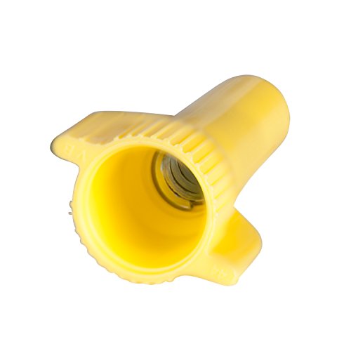 Gardner Bender 13-084 WingGard Screw-On Electrical Wire Connectors, Tough Flame-Retardant, Copper-Copper Connections, 22-10 Wire Gauge (AWG), 500 Pk., Yellow 500 Pack 22 - 10 AWG