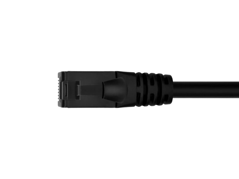 Monoprice Cat6A Flexible TPE Patch Cable - 25 Feet - Black | UTP, 24AWG, 500MHz, Pure Bare Copper, Snagless RJ45, Ethernet Cable - Flex Series