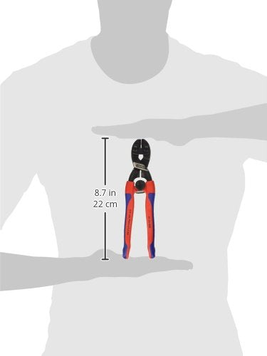 KNIPEX 71 32 200 High Leverage CoBolt Cutter with Notch and Spring, Comfort Grip Handles