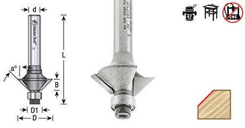 Amana Tool - MSL2454 Carbide Tipped Miniature Chamfer 45 Deg x 25/32 Dia x 1/4