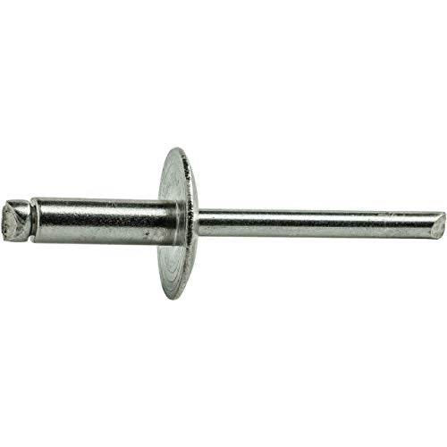 Fastenere Large Flange Pop Rivets - 3/16" x 1/4" (25 Pack) Heavy Duty, Stainless Steel Blind Rivets, Open End 6-4 Grip Range .188" - .250", Corrosion Resistant, High Tensile & Shear Strength 3/16" x 1/4" (6-4) (25 Pack)