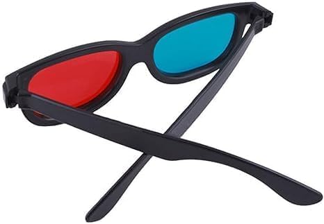 1Pc 3D Glasses,3D Viewing Glasses,Universal TV Movie Dimensional Video Frame 3D,DVD Game 3D Style,Televisions Accessories, Weightlight Simple Design (Red and Blue)