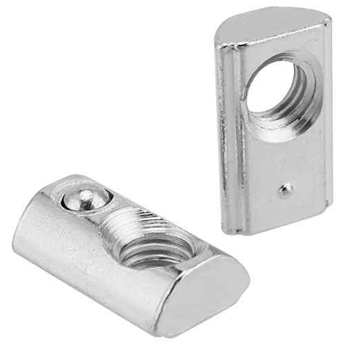 HOZEON 200 PCS M5 Roll in Spring Loaded T Nuts, 2020 Aluminum Extrusion T Nuts for 2020 Series 6mm T-Slot Aluminum Extrusion Profile, and 3D Printer