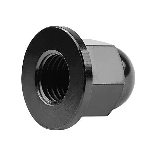 Titanium M6 M8 M10 Dome Head Acorn Nuts (M10, Black)