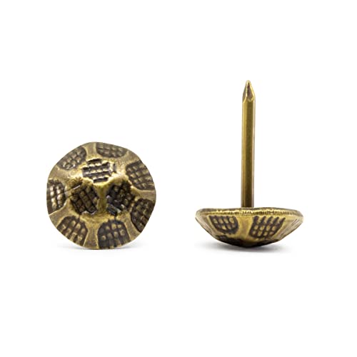 Dritz Home 44252 Hammered Decorative Nails, 7/16-Inch, Antique Brass (300-Piece) 300-Piece