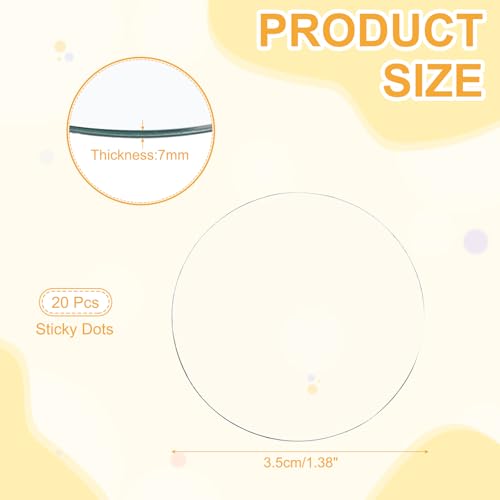 uxcell 20pcs 1.37" Heavy Duty Double Sided Tape Adhesive Sticky Dot
