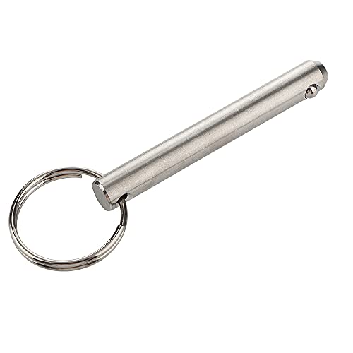 4 Pcs Long Quick Release Pin, Diameter 3/8"(9.5mm), Usable Length 2.4"(61mm), Overall Length 3"(76mm), Full 316 Stainless Steel, Bimini Top Pin, Marine Hardware