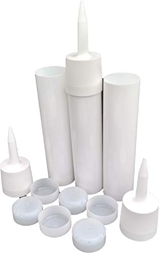Reusable Empty Caulk Tube - REFILLABLE CAULKING Cartridge 10 oz. - 3 Pack 10 Ounce