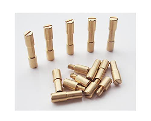 NC HAISDA Brass Corby Bolts Fasteners, EDC KnifeMakers Pivot Pin Rivets,DIY Knife Handle Studs Screws,Pack of 10 (5mm) 5mm