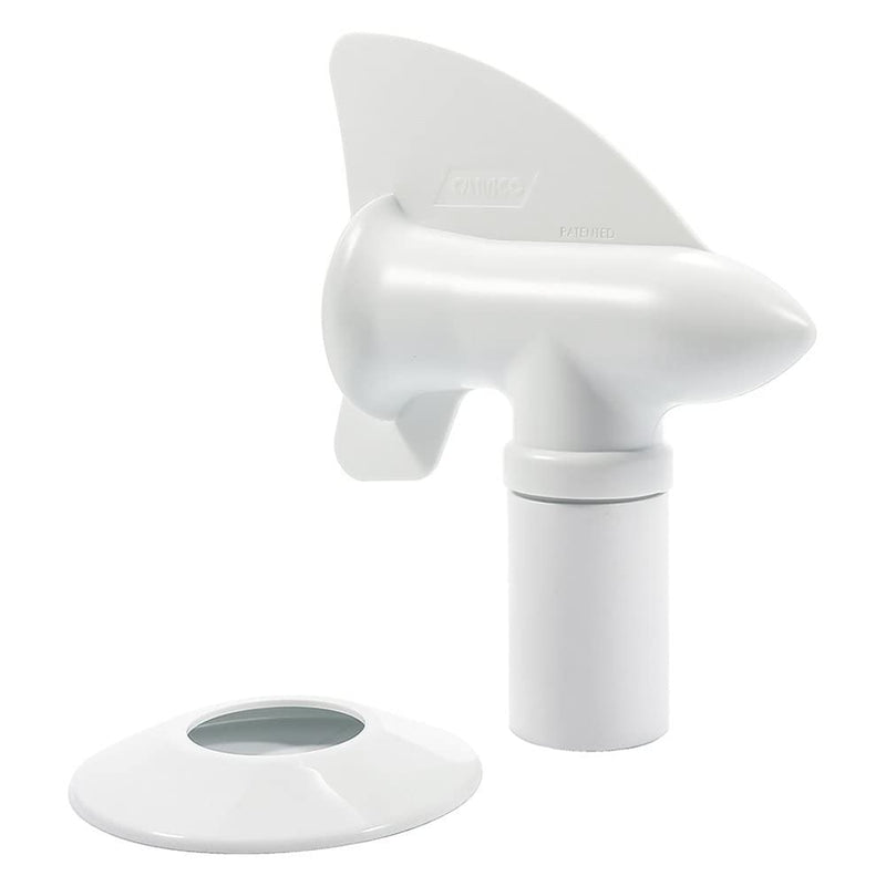 Camco Cyclone Rotating Sewer Plumbing Vent - Rids Odors from Your RV Holding Tank, Rotes 360 Degrees to Pull Odors Up and Away - White (40595)