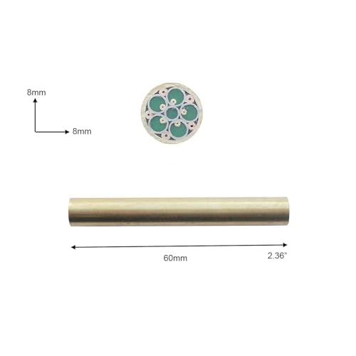  [AUSTRALIA] - 8mm Knife Scale Mosaic Resin Filling Shaft Pin (Green) Green