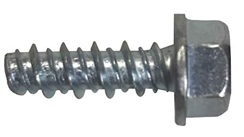 Hip Together Lawnmower Screw 1/4"-15 x 3/4" High-Low Blunt-Point Unslotted Hex Washer-Head Screws (Pack of 12)