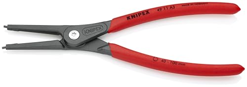 KNIPEX External Precision Snap Ring Pliers,Red and Silver