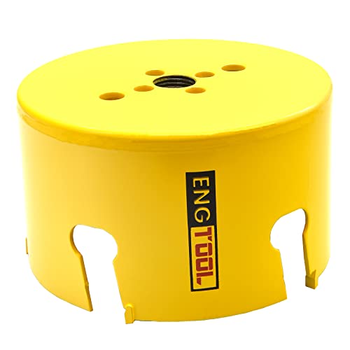 MaxTool 4-1/4"TCT Hole Saw 108mm Carbide Tip Holesaw 2.25" Deep with 5/8-18 Thread for Cutting Asphalt Brick Concrete MDF Tough Material; CT00Y57R416