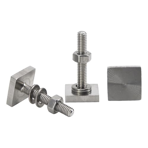 T Track Adapter Bolts 304 Stainless Steel Roof Rack T Slot Bolts with Nut and Washers Square Sliding Blocks for Roof Rack Rail Carrier (M8x30) M8x30