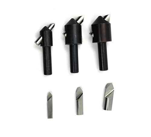 Buyohlic Set of 3 Pcs Fly Cutters 3/8" Shank with Spare HSS Tool Bit