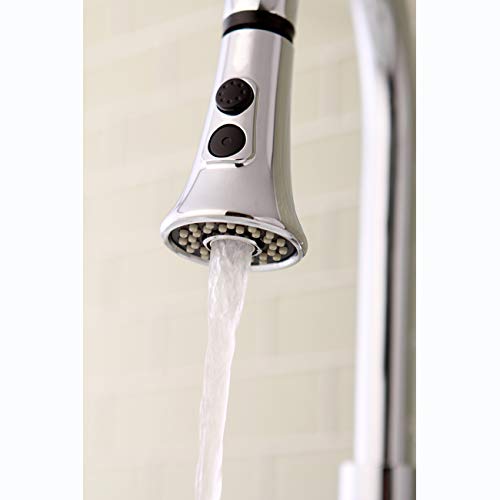 Kingston Brass Gourmetier KDH8721 Pull-Down Kitchen Faucet Sprayer, Chrome