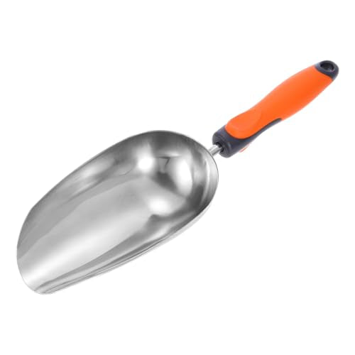 HARFINGTON Garden Soil Scoop 14.57 x 4.13 Stainless Steel Hand Shovel Spade with Handle for Planting Weeding Digging