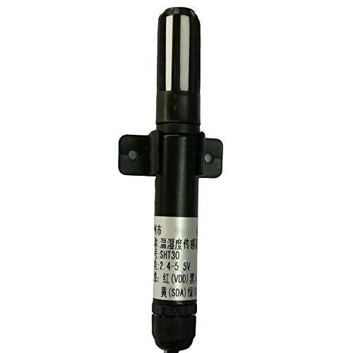 Taidacent SHT30 SHT31 High Precision Waterproof Digital Temperature Sensor 1M Cable Water Resistant Temperature and Humidity Sensor Air Temperature and Moisture Measurement (SHT30, Shielded Cable)
