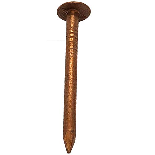 – 1.5 Inch – Pure Copper Nails for Roofing, Flashing, Finish & Boat – 1.5” (38mm) Long – 3/8” nail head – Quality Solid Copper Clavos nail – Package Quantity (100) 100
