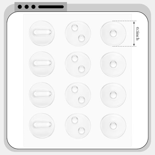 10 Pcs Raised Tactile Bump Dots Clear Computer Gaming Keyboard Tactile Training Decal Location Learning Stickers 1/2 Inch Multiple Raised