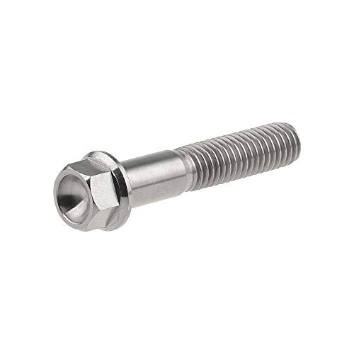 Titanium Hex Small Flange Head Bolt M8 (M8x40mm, Normal Titanium) M8x40mm