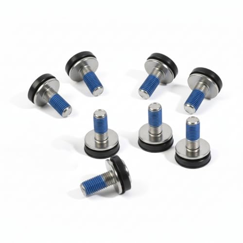 M8 Sealed Square Taper Crank Bolts 8Pcs, 8mm Hex Bottom Bracket Screws with Rubber Washer for Mountain Road Bike for FSA/Suntour/Prowheel, Not for Hollow Spline Cranks