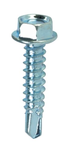 Teks 21312 Screw, 8 Thread, 3/4 in L, Coarse Thread, Hex Drive, Self-Drilling, Self-Tapping Point, Steel, Zinc, 180 PK - pack of 180