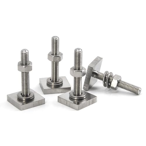 T Track Adapter Bolts 304 Stainless Steel Roof Rack T Slot Bolts with Nut and Washers Square Sliding Blocks for Roof Rack Rail Carrier (M8x30) M8x30