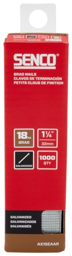 SENCO AX15EAAR 1-1/4" 18 Gauge Brad Nails, Galvanized Finish 1,000 Count Pack (Pack of 2) Pack of 2