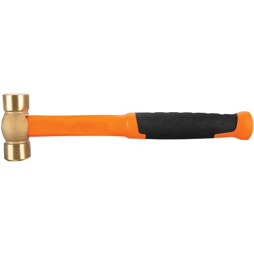 Performance Tool W1137 16 oz. Solid Brass Hammer, Fiberglass Handle