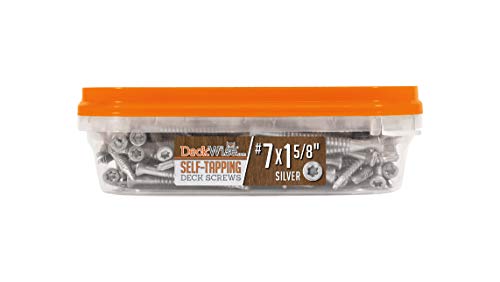 DeckWise #7x1-5/8" Stainless Steel Self-Tapping Deck Screws for Metal Joists, T15 Head, Covers 50 Sq. Ft. of Decking (100 Pack)