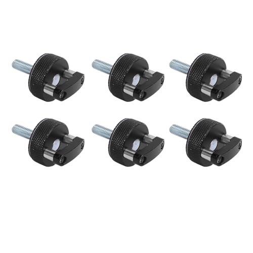 Hard Top Arrow Storage Case Bolts, 6PCS Universal Aluminum Thumb Screws with D Ring for JK JLU JT 2007-2018 (Black) Black