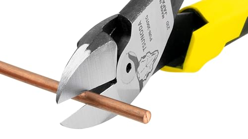 Tsunoda PUN-200TG, High-Leverage Sharp Edged Cutting Pliers 8-inches (200mm) 200mm TG Model