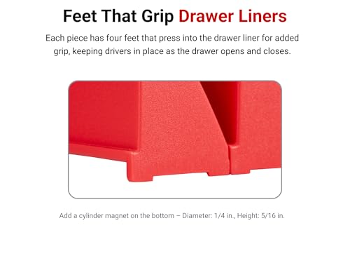TEKTON 40-Tool Modular Driver Organizer Set | ODM91240 Red