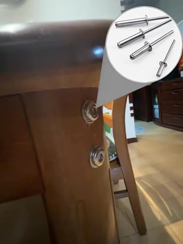 100pcs 3/16" x1/2" Stainless Blind Rivets,Pop Rivets,Open-End Blind Rivets 304 Stainless Steel Grip and Steel Mandrel, 4.8 x 12mm