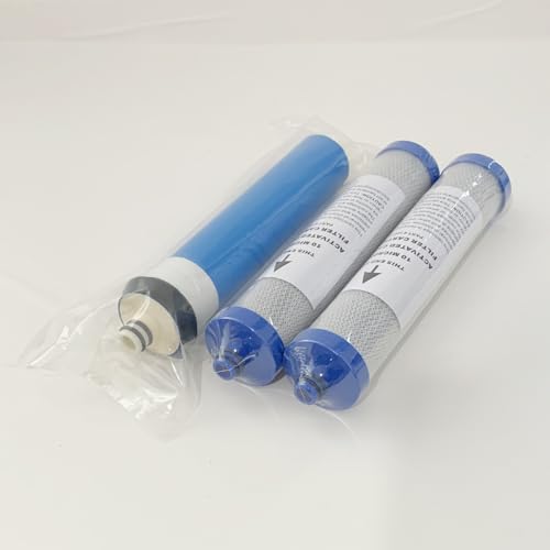 Replacement Filter Set With Membrane compatible for WHER12 and WHER18 Reverse Osmosis System Replacement Filter Set With Membrane