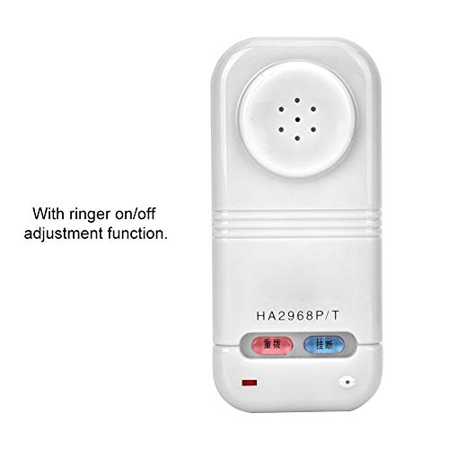 Telephone Phone Line Network Cable Tester Butt Test Tester Tool Cable Set with Ringer on Off Adjustment Function and Audio Pulse Conversion & Redial and Hang Up Function(White)