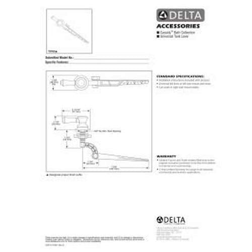 Delta Faucet 79760-PN Cassidy Tank Lever-Standard Handle, Polished Nickel