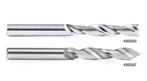 Amana Tool - 363007 Solid Carbide Drill Bit R/H 5mm Dia x 55mm Long x 5mm Shank 363007 - 5mm Dia x 55mm Long x 5mm Shank