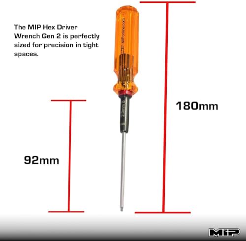 MIP RC Ball End Hex Screwdriver Set 9606 – 3-Piece Tool Kit (2.0mm, 2.5mm, 3.0mm) for RC Cars, Helicopters, Drones, Boats – Precision Hexagon Allen Wrenches for RC Repair – Made in USA Metric Ball End 2.0mm 2.5mm 3.0mm