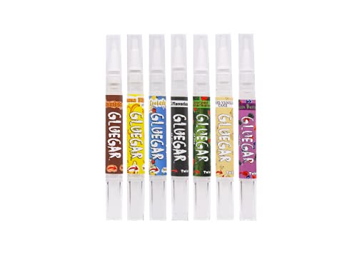 Caligars GlueGar Natural Rolling Glue for Woods, Papers, and Cigar Wraps - Flavored Adhesive Cigar Glue and Sealer, Easy to Use Plant Based Glue Sticks- 10 ML Squeeze Bottle (8 Pack Warped Watermelon) Og Flavorless 1 Pack
