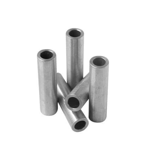 Steel Spacer 1/2" OD x 5/16" ID, Round Spacer Unthreaded Standoff Bushing Plain Finish, Fits Screws, Bolts 5/16" or M8, Metal Spacers Online (2" Length, 10 Pack) 2" Length