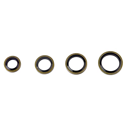 Fuel Sealing Washers Fit for Banjo Bolt 8mm 10mm 12mm 14mm Compatible with Dodge Cummins Fuel System Replace 3918188 4934278 3963983 3963988 (40pcs,Each of 10)
