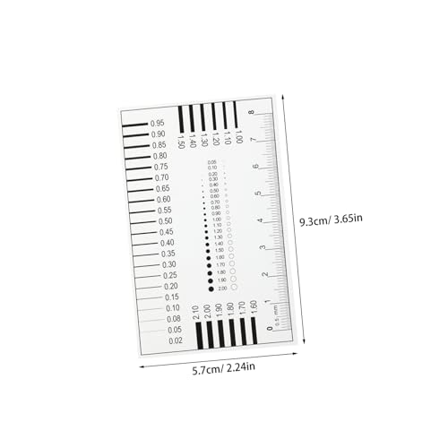 High Precision Crack Width Measurement Tool 2-Pack Film Ruler for Spot Inspection and Surface Defect Detection with Transparent Scale for Construction and Material Analysis