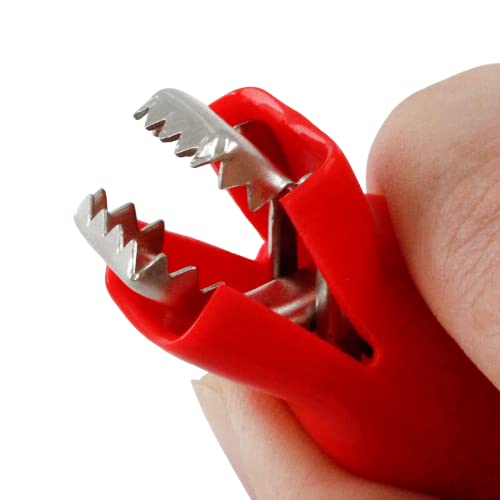 24 Pcs 20A Insulated Alligator Clips, Nickel-Plated Iron